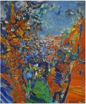 Paysage Orange by Jacques YANKEL - auction artwork with signature