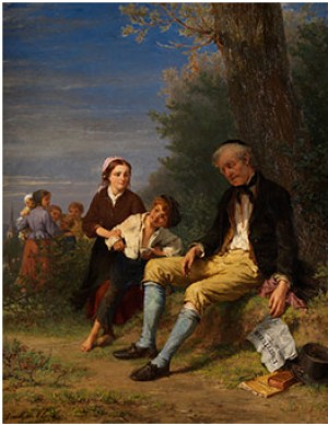 Der Schlafende Lehrer by Constant Guillaume CLAES - auction artwork with signature