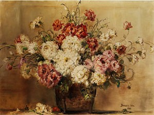 Blumenstilleben by Ida Dolanyi BENCZUR - auction artwork with signature