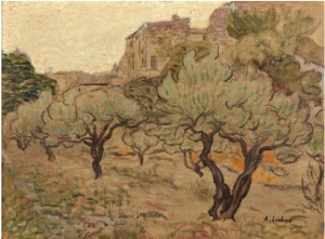 Oliveraie En Provence by Alfred LESBROS - auction artwork with signature