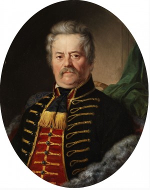 Portrait Eines Herren In Hussarenuniform by Anton EBERT