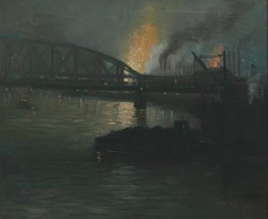 Pittsburgh Steel Mills At Night by Aaron Harry GORSON