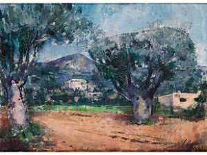 ölbäume Und Der Berg St. Catalina An Der Costa Brava by Carl Otto MÜLLER - auction artwork with signature