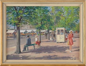 Parkbild by Johannes MEYER ANDERSEN - auction artwork with signature