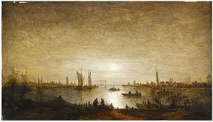 Holländskt Kanallandskap by L. EECHAUT - auction artwork with signature