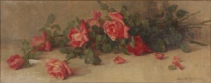 Red Rose Still Life by Alice Brown CHITTENDEN - auction artwork with signature