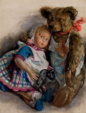 The Popoffs' Doll, Teddy Bear And Toy Elephant by Zinaida Evgenievna SEREBRIAKOVA