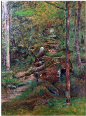 Skogstig by Peter Edward RUDELL - auction artwork with signature