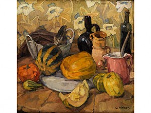 Stilleben Mit Kürbissen Und Tongefässen by Walter PÜTTNER - auction artwork with signature