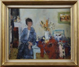 Jeune Femme Au Tapis Rouge by Jacques BARTOLI - auction artwork with signature