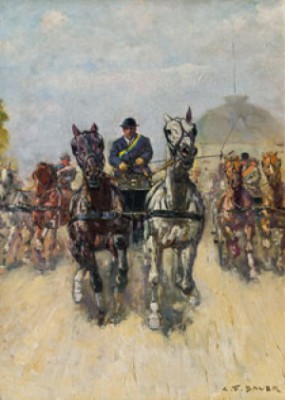 Carriage Race by Carl Franz BAUER