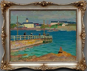 Strandvy över Staden by Mauno Olavi HÄKKINEN - auction artwork with signature