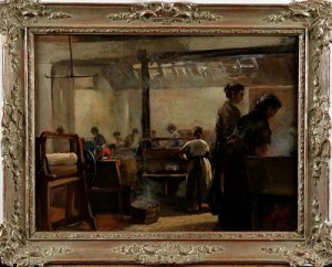 Tvätteri by G. S. LLOYD - auction artwork with signature