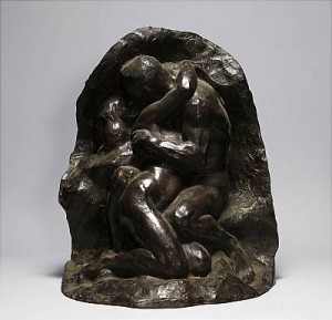 Skulptur I Form Av Kärlekspar by Emile DERRÉ - auction artwork with signature