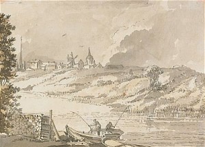 Utsikt Från Söder Mot Stockholm Med Riddarholms Och Katarina Kyrka I Fonden by Jean Eric REHN