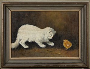 Katt Och Kyckling by György NEMETH - auction artwork with signature