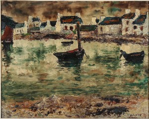 Hamnmotiv by Jean CHAPIN - auction artwork with signature