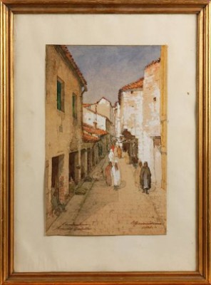Constantine, Rue Des Galettes by Claes Axel Amos GRUNDSTRÖM - auction artwork with signature