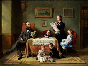 Familienportrait In Einem Interieur by Charles Meer WEBB - auction artwork with signature