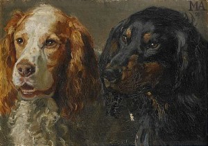 Hundporträtt by Michael ANCHER