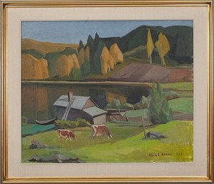 Sommarlandskap by Väinö HERVO - auction artwork with signature