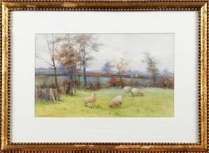 Landskap Med Får by George OYSTON - auction artwork with signature