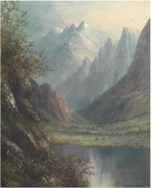 Adirondack Mountainscape by Alden SAMPSON - auction artwork with signature