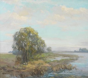 Spring Lake Near Peoria by Peter Winthrop SHEFFERS - auction artwork with signature