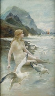 Sjöjungfrun by Norman PRESCOTT-DAVIES - auction artwork with signature