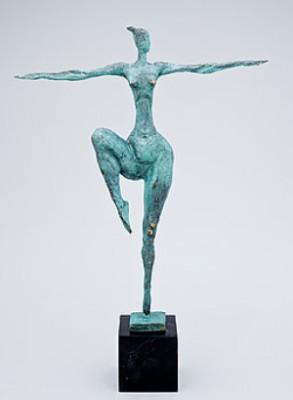 Kvinnogestalt. Svart Marmorsockel by Max MILO - auction artwork with signature