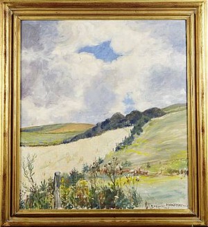 Bjergene by Harald MOLTKE - auction artwork with signature