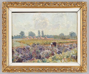 Landskap Med Arbetande Kvinna by Arthur VERBEECK - auction artwork with signature