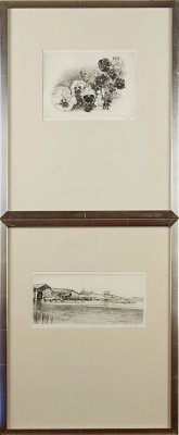 (2) Fiskeläge Samt Blomsterstilleben by Folke GULLBY - auction artwork with signature