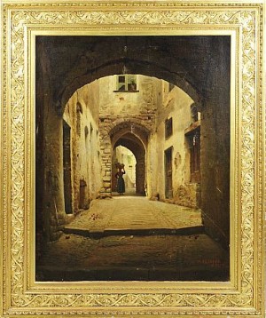 Gränd Från San Remo by Michele ALLAVENA - auction artwork with signature
