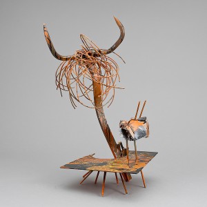Polykromt Bemålat Horndjur by Alfredo GARZON - auction artwork with signature