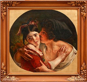 Kärlekspar by Henry Guillaume SCHLESINGER - auction artwork with signature