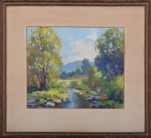 Landscape With Stream by Georges La CHANCE - auction artwork with signature