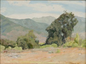 ''far Afield'', Eucalyptus In A Rolling Hill Landscape by Charles Francis BROWNE