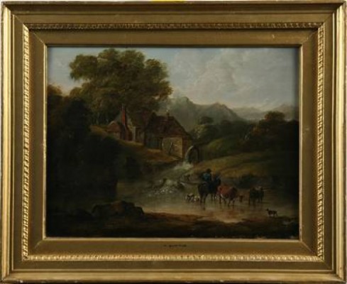 Landskap Med Kvarn Och Figurer by Thomas SMYTHE