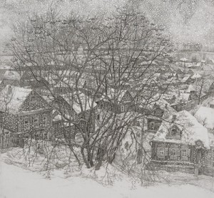 Guelder Rose On A Hill, Snowfall by Stanislav NIKIRIYEV - auction artwork with signature