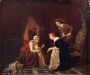 The First Word by Antoine Emile PLASSAN - auction artwork with signature