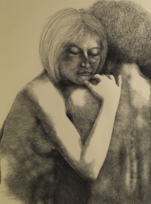 Junges Mädchen An Der Schulter Eines Mannes by Emilio GRECO
