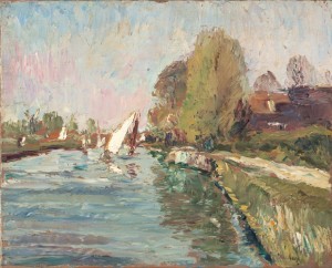 View On A Canal by Ronald Ossory DUNLOP