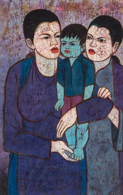 The Mothers And The Child by TENG CHUAH THEAN - auction artwork with signature
