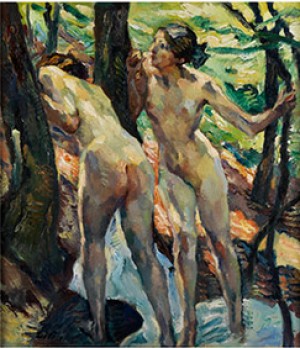 Zwei Frauenakte Nach Dem Bade by Leo PUTZ
