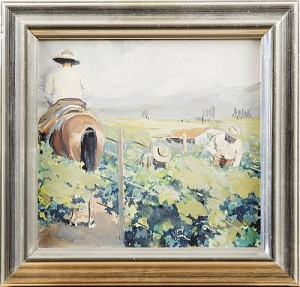 Vinskörd by Gustaf ALBERT