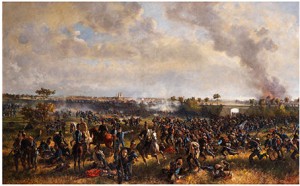 Die Erstürmung Des Eisenbahndammes Bei Orleans - Szene Aus Dem Deutsch-französischen Krieg by Franz ADAM