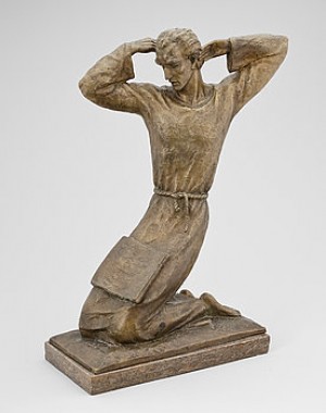 Man På Knä by Josef RÖWER - auction artwork with signature