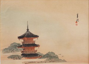 Tempel by Gekko OGATA - auction artwork with signature