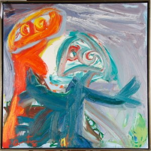Två Gestalter I Polykroma Färger by Juan Carlos QVINTANA - auction artwork with signature